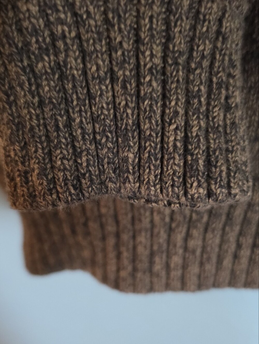 Boston Traders Sherpa Lined Men's Dark Brown Zip-Up Sweater Jacket - Picture 5 of 7